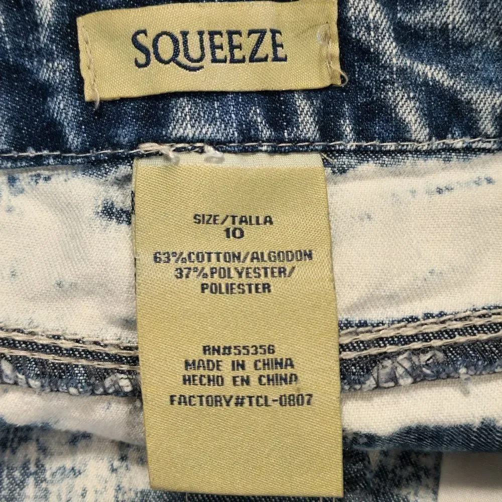 Girls Acid washed denim overalls